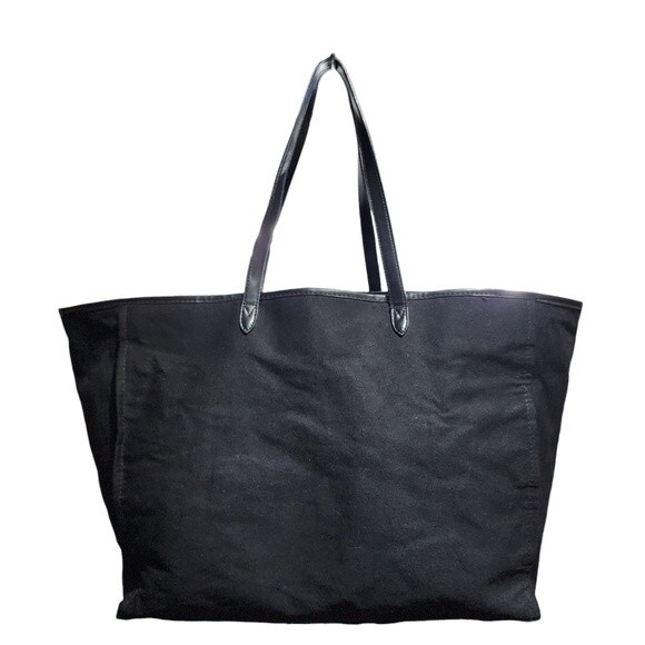 Victoria's Secret Black & Multi Sequin Striped Tote/Weekender 16"X13"X5.5" - Picture 5 of 10